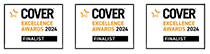 Cover Excellence Awards Finalist badges 2024